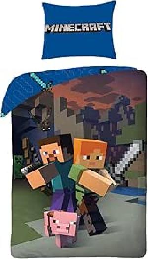 Bekijk leuke cadeautip : Character World -Minecraft beddengoed kind 140x200